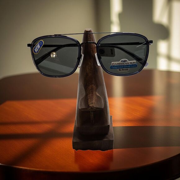 NEW Caribbean Sun Cooco Bay Sunglasses CS066M Gunmetal Polarized 55-20-140 $82.